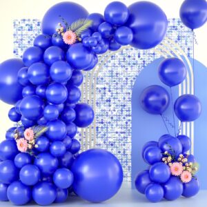 Freechase 154pcs Royal Blue Party Latex Balloons of Different Sizes 18/12/10/5inch Royal Blue Balloons with Royal Blue Ribbon Balloon Chain for Birthday Baby Shower Wedding Balloon Arch Kit Decoration