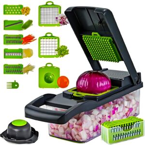 Kitchen gadget's chop wizard 15 in 1 Multi-functional Manual vegetable multi chopper slicer - food dicer slicer - fruit slicers- kitchen essentials - onion cutter slicer machine with container