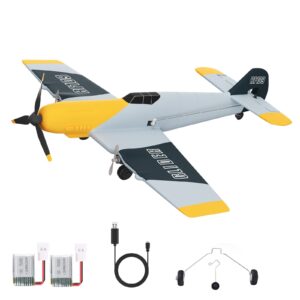 QI XING RC Plane Ready for Beginners,2.4Ghz 3 channels BF109 Remote Control Airplane with Gyro Stabilization System,Easy RC Fighter fly for adults and kids