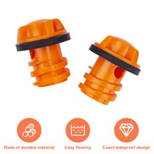 Cooler Drain Plug, 2 Pack Replacement, Orange, Compatible with Yeti Roadie, Tundra, and Tank Coolers and RTIC Coolers