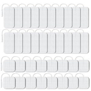auvon tens unit replacement pads combination set, 36 packs 2 sizes electrodes for tens unit, reusable and latex free pigtail tens pads for multiple pain relief (2mm connector)