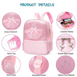 SEHXIM Cute Ballet Dance Backpack,Tutu Dress Dance Bag,Waterproof Bag Ballerina Duffle Bag Personalized dance bags Gym Bag. (Green)