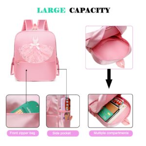 SEHXIM Cute Ballet Dance Backpack,Tutu Dress Dance Bag,Waterproof Bag Ballerina Duffle Bag Personalized dance bags Gym Bag. (Green)