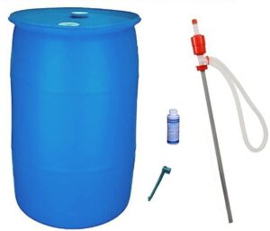 baytec 55 gallon emergency water barrel storage combo pack: with barrel, siphon, bung wrench, purogene