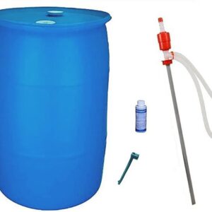 BayTec 55 Gallon Emergency Water Barrel Storage Combo Pack: with Barrel, Siphon, Bung Wrench, Purogene