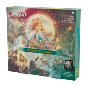 Magic: The Gathering The Lord of The Rings: Tales of Middle-earth Scene Boxes - All 4 (Aragorn at Helm’s Deep, Flight of The Witch-king, The Might of Galadriel, and Gandalf in Pelennor Fields)