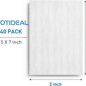 GOTIDEAL Bulk Canvases for Painting, 5 x 7 inch Value Pack of 40, Gesso Primed White Blank Canvas Boards - 100% Cotton Art Supplies Canvas Panel for Acrylic Paint, Pouring, Oil Paint, Gouache