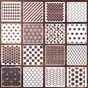 geometric stencils for crafts reusable dots star stencil brick templates honeycomb stencils for painting on wood wall scrapbooking cookie furniture floor decor