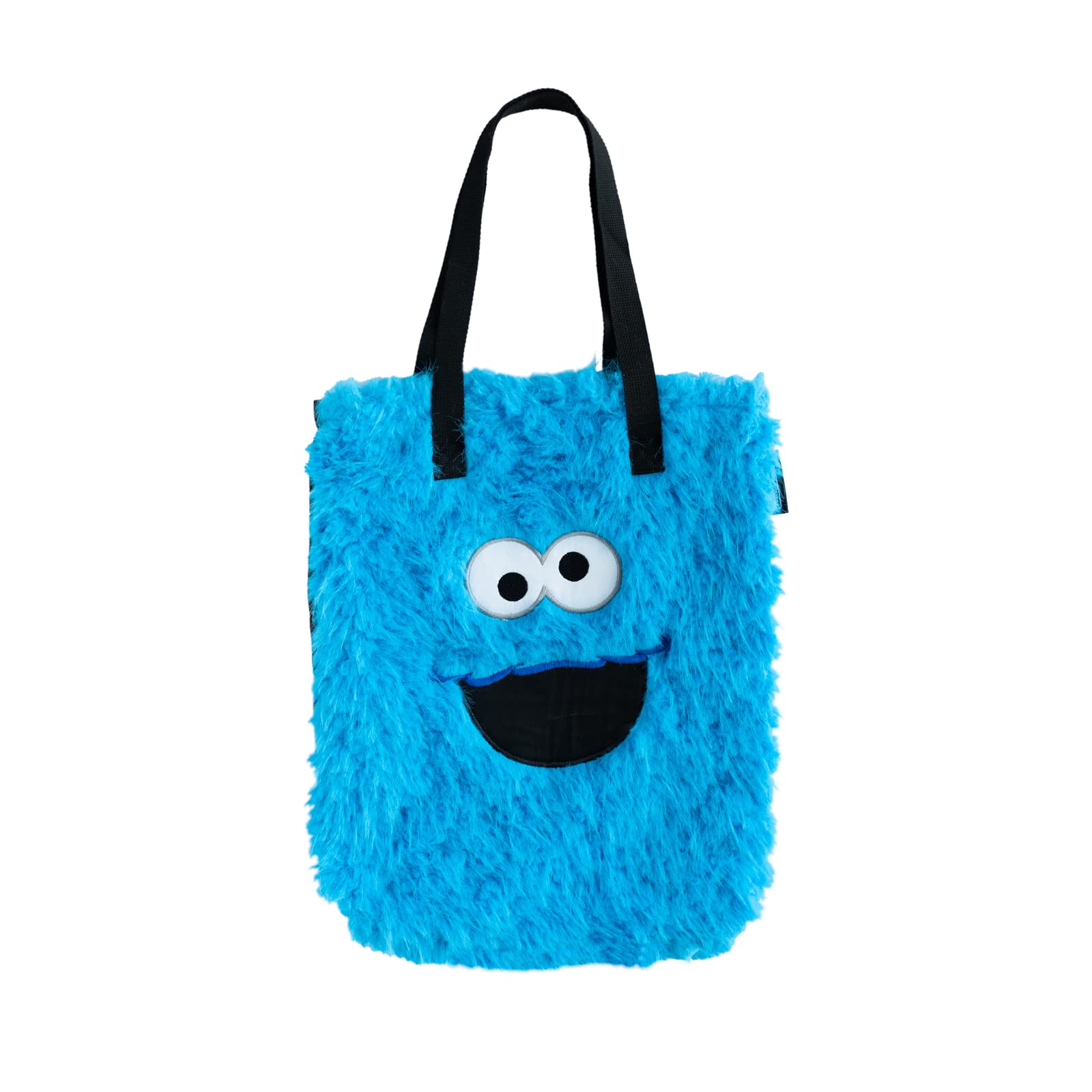 Grupo Erik Sesame Street Book Bag Cookie Monster Cotton Tote Bag | Cotton Shopping Bag | 13.8 x 15.8 x 2.2 inches - 35 x 40 x 5.5 cm | Gift Bag | Cute Tote Bag | Sesame Street Toys