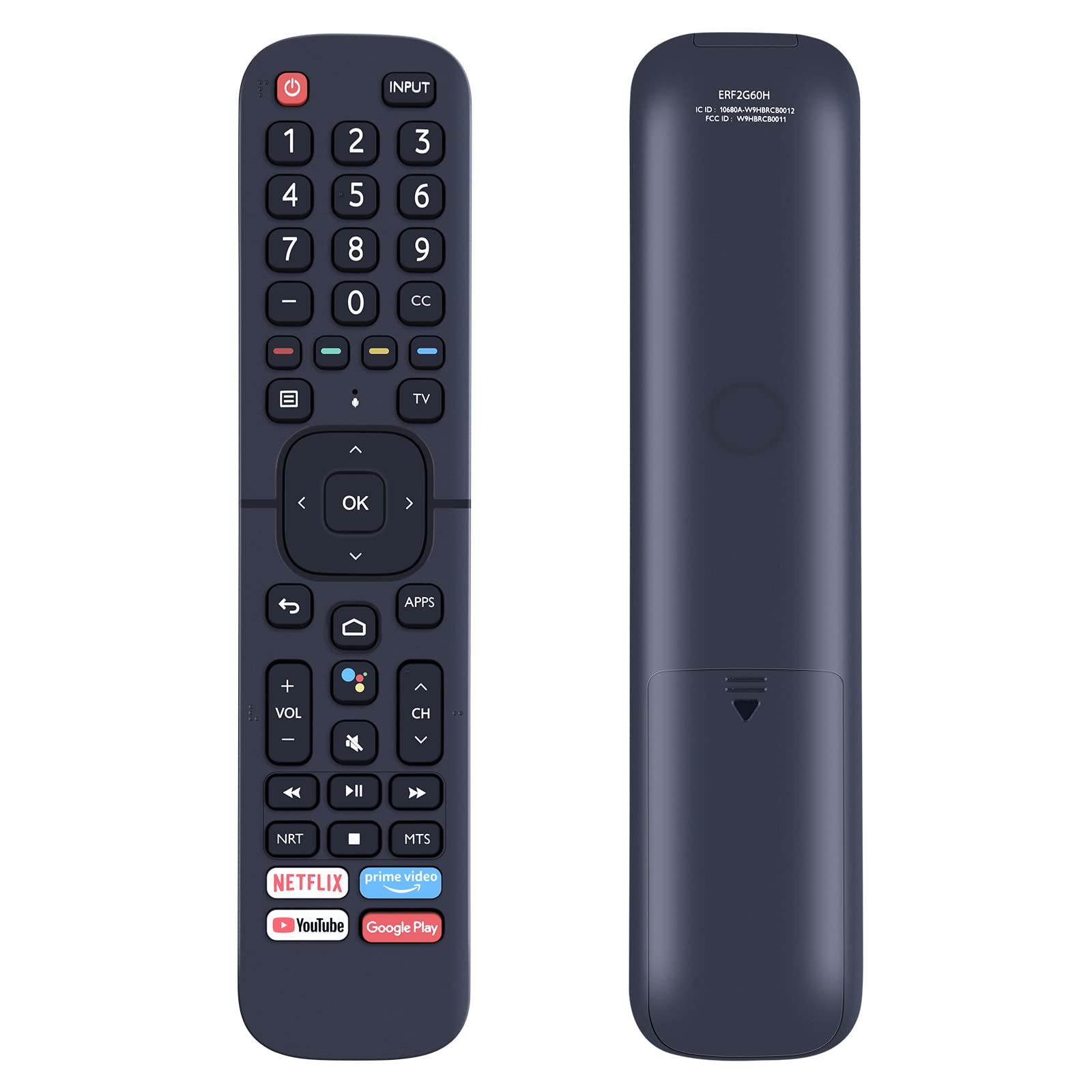 ERF2G60H Sub ERF2K60H Replacement Voice Remote Control Compatible for Hisense Android TV 32H5500G 32H5510G 43H5500G 43H5510G 43H5580G 55H6570G 75H6570G 55H9G