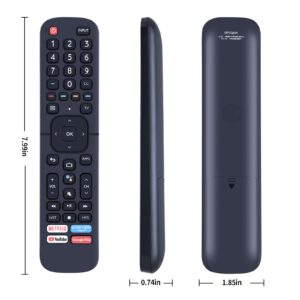 ERF2G60H Sub ERF2K60H Replacement Voice Remote Control Compatible for Hisense Android TV 32H5500G 32H5510G 43H5500G 43H5510G 43H5580G 55H6570G 75H6570G 55H9G