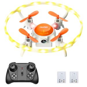 4drc mini drone for kids,remote control drone toys hobby rc quadcopter with yellow&white led light,360 flips, altitude hold,headless mode,easy to fly kids gifts toys for boys and girls