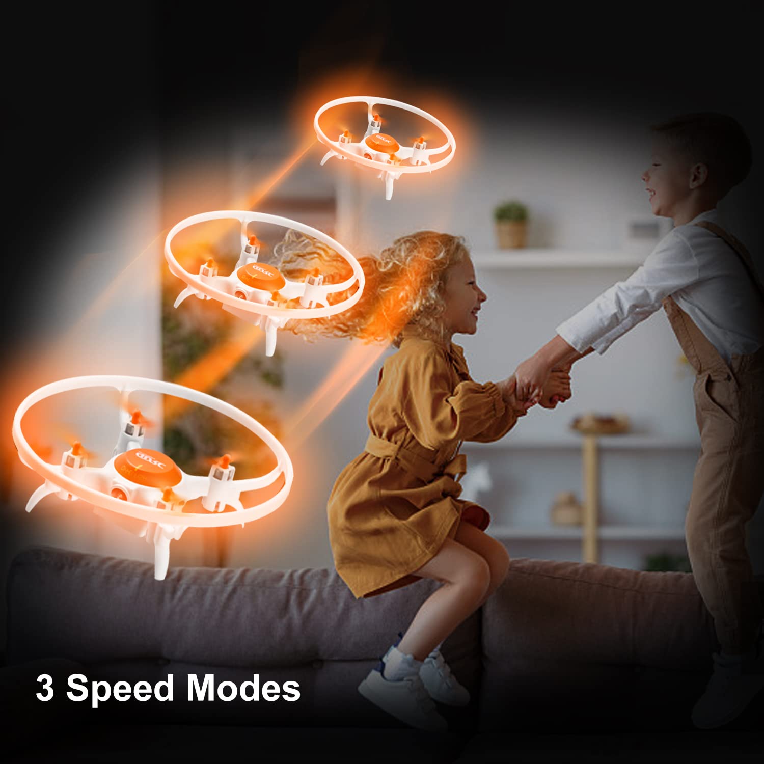 4DRC Mini Drone for Kids,Remote Control drone toys Hobby RC Quadcopter with Yellow&White LED Light,360 Flips, Altitude Hold,Headless Mode,Easy to fly Kids Gifts Toys for Boys and Girls