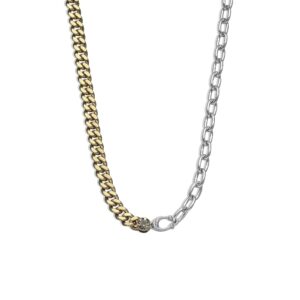 coach women's signature mixed metals chain necklace