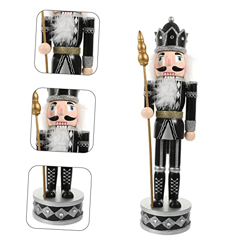 ABOOFAN 2pcs Nutcracker Soldier Patriotic Nutcracker Figurine Holiday Nutcrackers Christmas Traditional Nutcracker Christmas Toy Soldiers Mini Toy Clip Dining Table 38c Wood