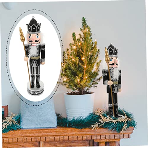 ABOOFAN 2pcs Nutcracker Soldier Patriotic Nutcracker Figurine Holiday Nutcrackers Christmas Traditional Nutcracker Christmas Toy Soldiers Mini Toy Clip Dining Table 38c Wood