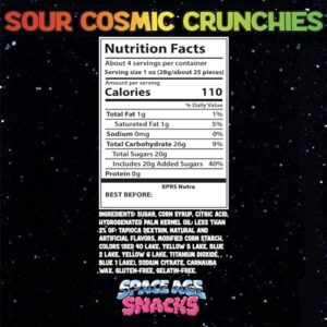 Sour Freeze Dried Candy - 4 Ounce Freeze Dried Sour Cosmic Crunchies Viral Candy - Gourmet Freeze Dried Sour Candy - Freeze Dry Candy Dry Freeze Candy for All Ages