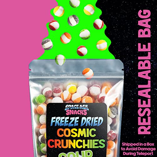 Sour Freeze Dried Candy - 4 Ounce Freeze Dried Sour Cosmic Crunchies Viral Candy - Gourmet Freeze Dried Sour Candy - Freeze Dry Candy Dry Freeze Candy for All Ages