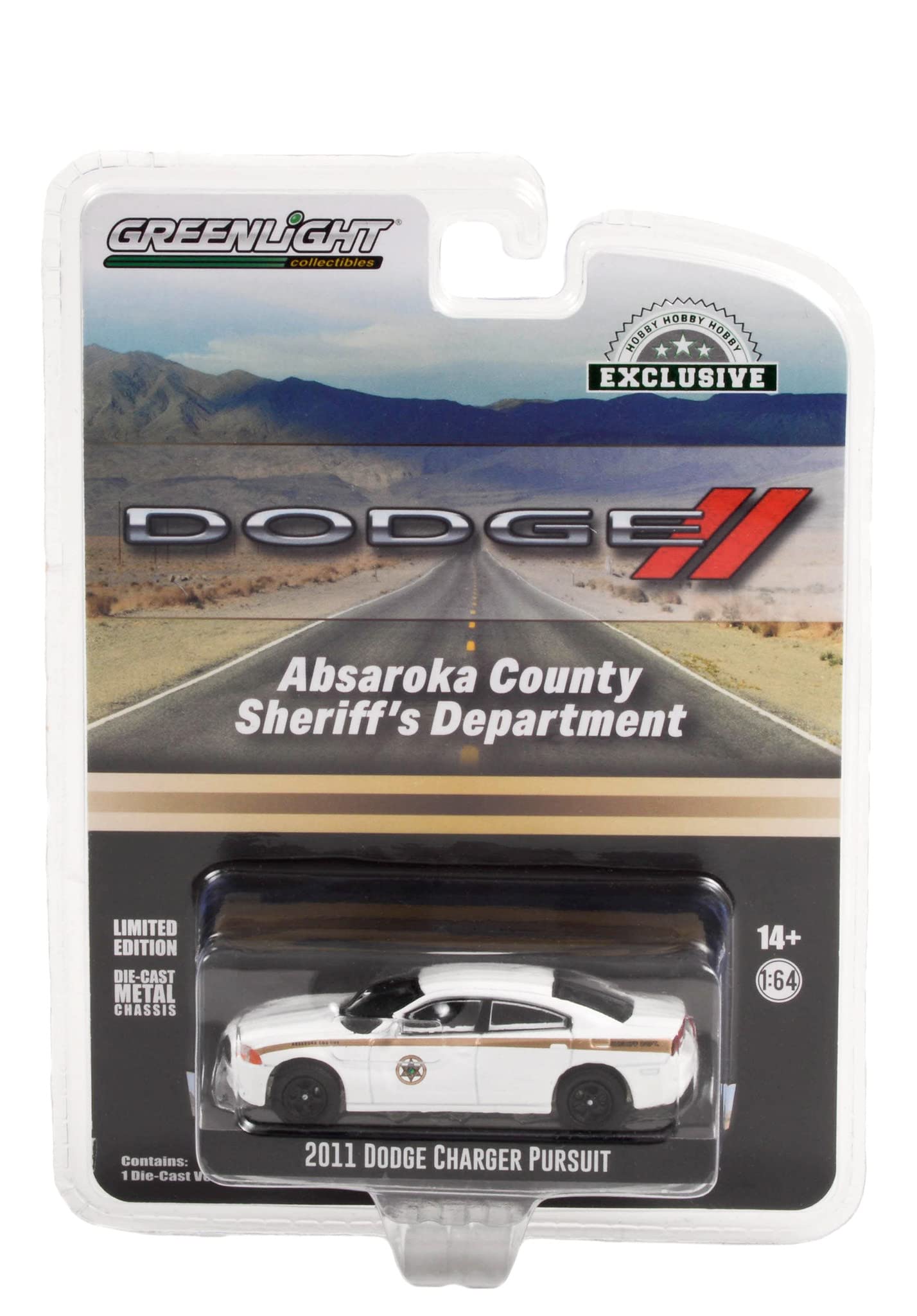 Greenlight 1:64 2011 Charger Pursuit - Absaroka County Sheriff's Department 30334 [Shipping from Canada]