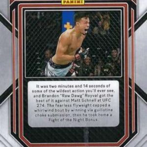 2023 Panini Prizm UFC #133 Brandon Royval Flyweight Vertical Official MMA Trading Card in Raw (NM or Better) Condition