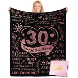 hainanboy 30th birthday blanket for her, polyester, blackpink, 60x50 in, lightweight, perfect 30 year old gifts for women