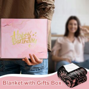 HAINANBOY 30th Birthday Blanket for Her, Polyester, Blackpink, 60x50 in, Lightweight, Perfect 30 Year Old Gifts for Women