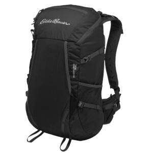 eddie bauer backpack 30l, hydration/laptop compatible sleeve, adventurer trail-black