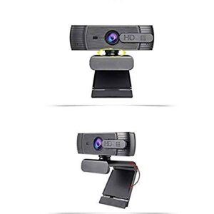 1080p Full HD Webcam with Stereo Microphone Widescreen for Video Calling and Recording Flexible Rotatable Clip for Laptops Desktop and Gaming Black Suitable for Home Computer eq