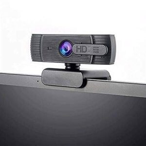 1080p Full HD Webcam with Stereo Microphone Widescreen for Video Calling and Recording Flexible Rotatable Clip for Laptops Desktop and Gaming Black Suitable for Home Computer eq