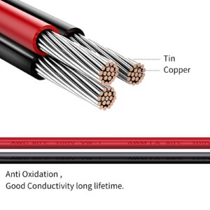 ZkeeShop Solar Charge Cable Solar Connector to XT60i Adapter Connector Connecting Solar Panel XT60i-F Extension Cable 12AWG Cable Compatible for EcoFlow Solar Generator Power Station 5m(16.4FT)