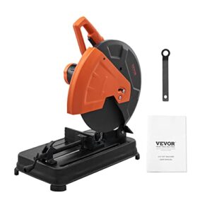 VEVOR Abrasive Chop Saw, 14in / 35cm Blade Cut Off Saw, 2300W 3600RPM Steel Cutting Machine, 0-45 Degrees Adjustable Angle Miter Saw for Cutting Metal Cutting Chop Saw for Steel Rebar Iron Aluminum