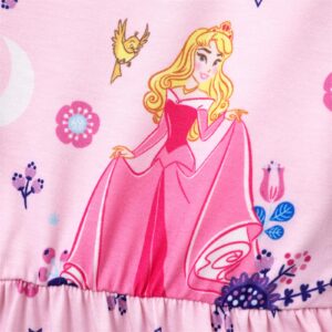 Disney Princess Toddler Girl Allover Print Long-sleeve Dress, Pink, 3T