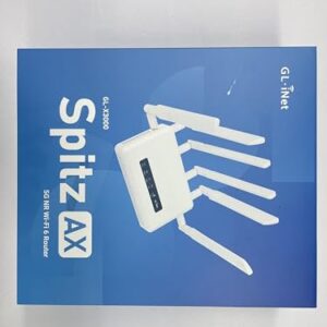 GL.iNet GL-X3000 (Spitz AX) 5G NR AX3000 Cellular Gateway Router, Wi-Fi 6, Detachable Antennas, Dual-SIM, RV, T-Mobile & AT&T IoT Device Certified