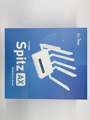 GL.iNet GL-X3000 (Spitz AX) 5G NR AX3000 Cellular Gateway Router, Wi-Fi 6, Detachable Antennas, Dual-SIM, RV, T-Mobile & AT&T IoT Device Certified