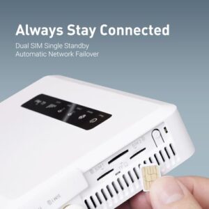 GL.iNet GL-X3000 (Spitz AX) 5G NR AX3000 Cellular Gateway Router, Wi-Fi 6, Detachable Antennas, Dual-SIM, RV, T-Mobile & AT&T IoT Device Certified