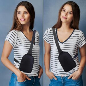 Mini Sling Bag, Casual Crossbody Bags for Women, Fanny Pack with Adjustable Strap, Black