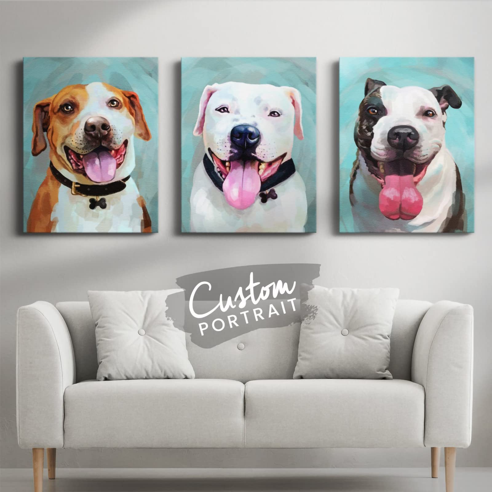 100% Handmade Personalized Picture Custom Canvas Oil Painting from Your Photos - Customize Portrait Your Space with Canvas Wall Art Paintings (Un-Frame,H24xW16inch(60x40cm))