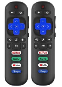 rupmmehon (pack of 2) replaced remote control for roku tv universal replacement compatible with tcl/hisense/element/insignia/jvc/onn/philips/rca/sharp/westinghouse series smart tvs