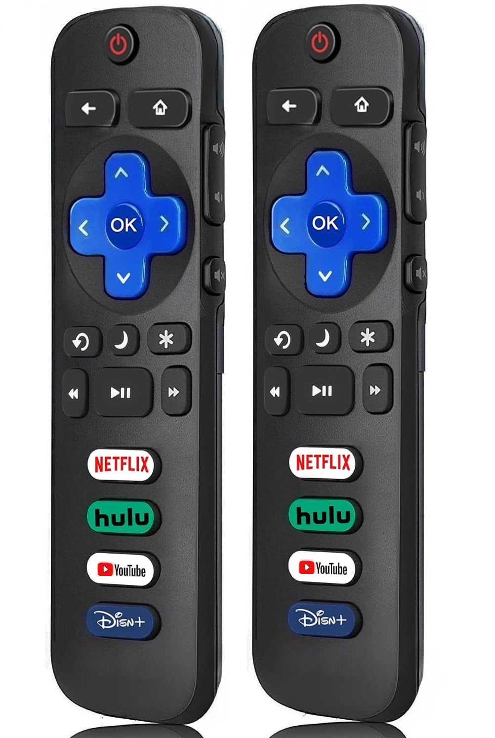 Rupmmehon (Pack of 2) Replaced Remote Control for Roku TV Universal Replacement Compatible with TCL/Hisense/Element/Insignia/JVC/Onn/Philips/RCA/Sharp/Westinghouse Series Smart TVs