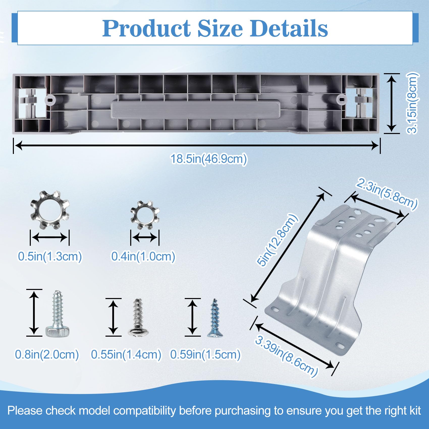 Upgraded SKK-7A Laundry Stacking Kit Replacement Fit for Samsung 27 Inch Front Load Washers and Dryers Stacking Kit Replaces SKK-7A SKK-8K SK-5A SK-5AXAA