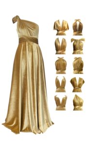 72styles velvet infinity dress with bandeau,convertible bridesmaid dresses,plus size velvet wrap maxi long dress multiway formal dress gold