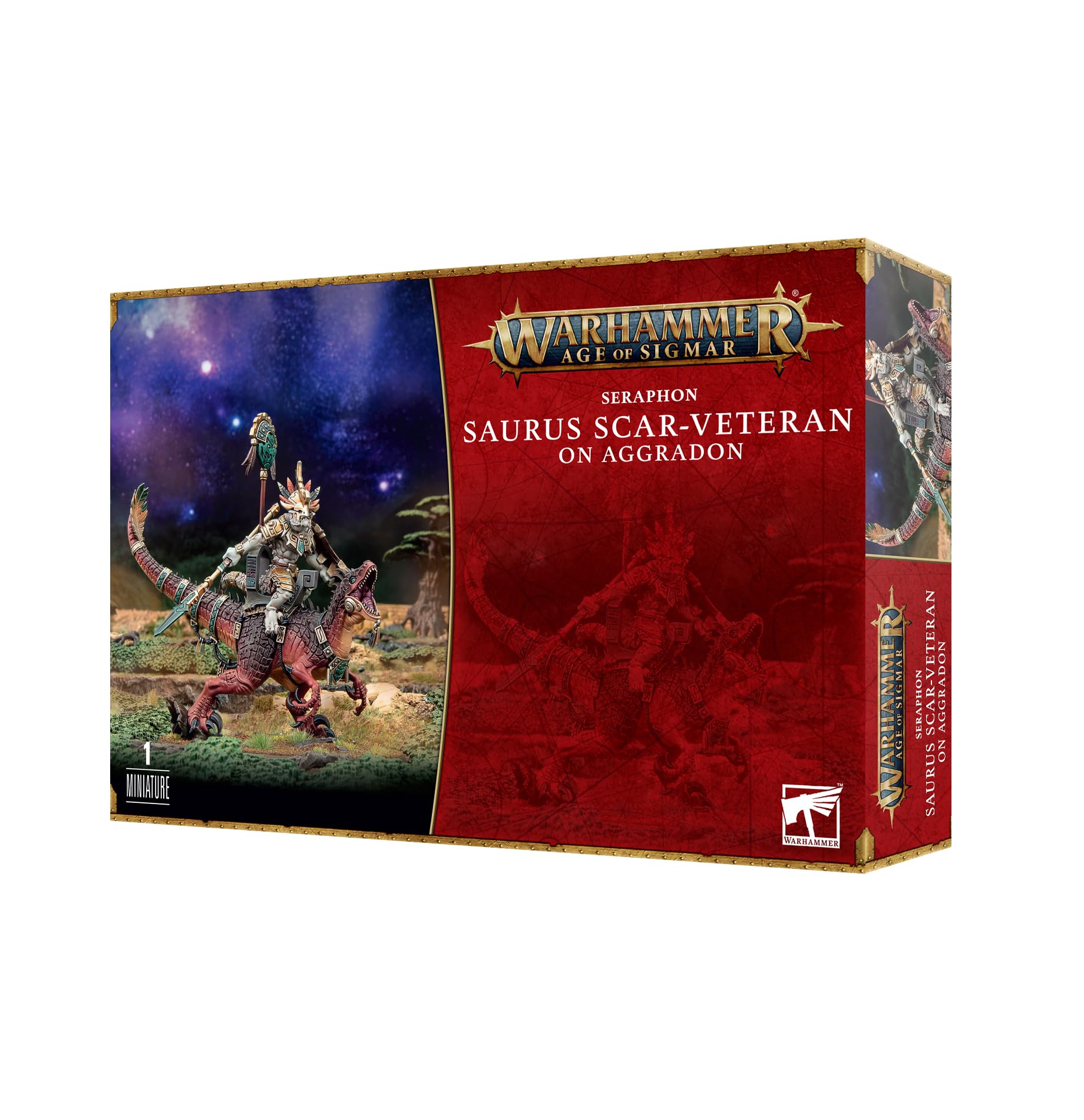 Warhammer Age of Sigmar Games Workshop Seraphon: Saurus Scar-Veteran On Aggradon