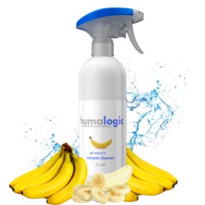 HUMALOGIC Natural Carpet Cleaner Solution | Natural Cleaner Powered by Bananas | Eliminate Dirt, Stains, and Odors Permanently with Nano-technology, Bananas, and Water | No Poisons, No Fragrance