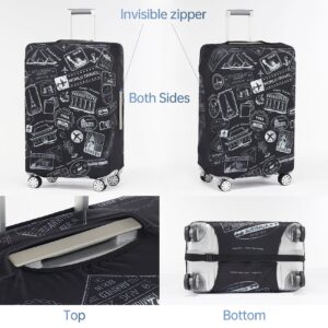 TRAVELKIN Luggage Covers For Suitcase Tsa Approved,Suitcase Cover Protector Fit 18-32 Inch Luggage