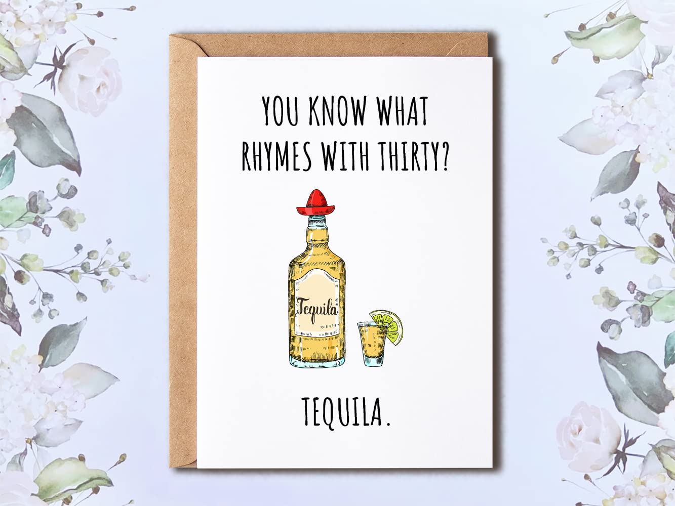 NTVShop You Know What Rhymes With Thirty - Funny 30Th Birthday Card - 30Th Birthday Gift For Her Or Him - Turning 30 Card For Sister Brother Or Coworker