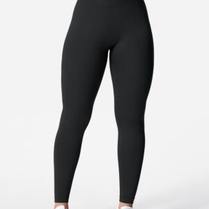 YEOREO Liz Scrunch Workout Leggings for Women High Waisted Butt Lifting V Back Waist Seamless Gym Yoga Leggings Black M