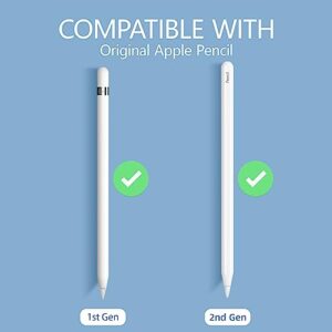 nimin Replacement Tips for Apple Pencil 2nd Gen & 1st Gen- [8 Pack] Apple Pencil Spare No Wear Out Fine Point Precise Control Apple Pen Tip, Plastic Tips + Metal Tips