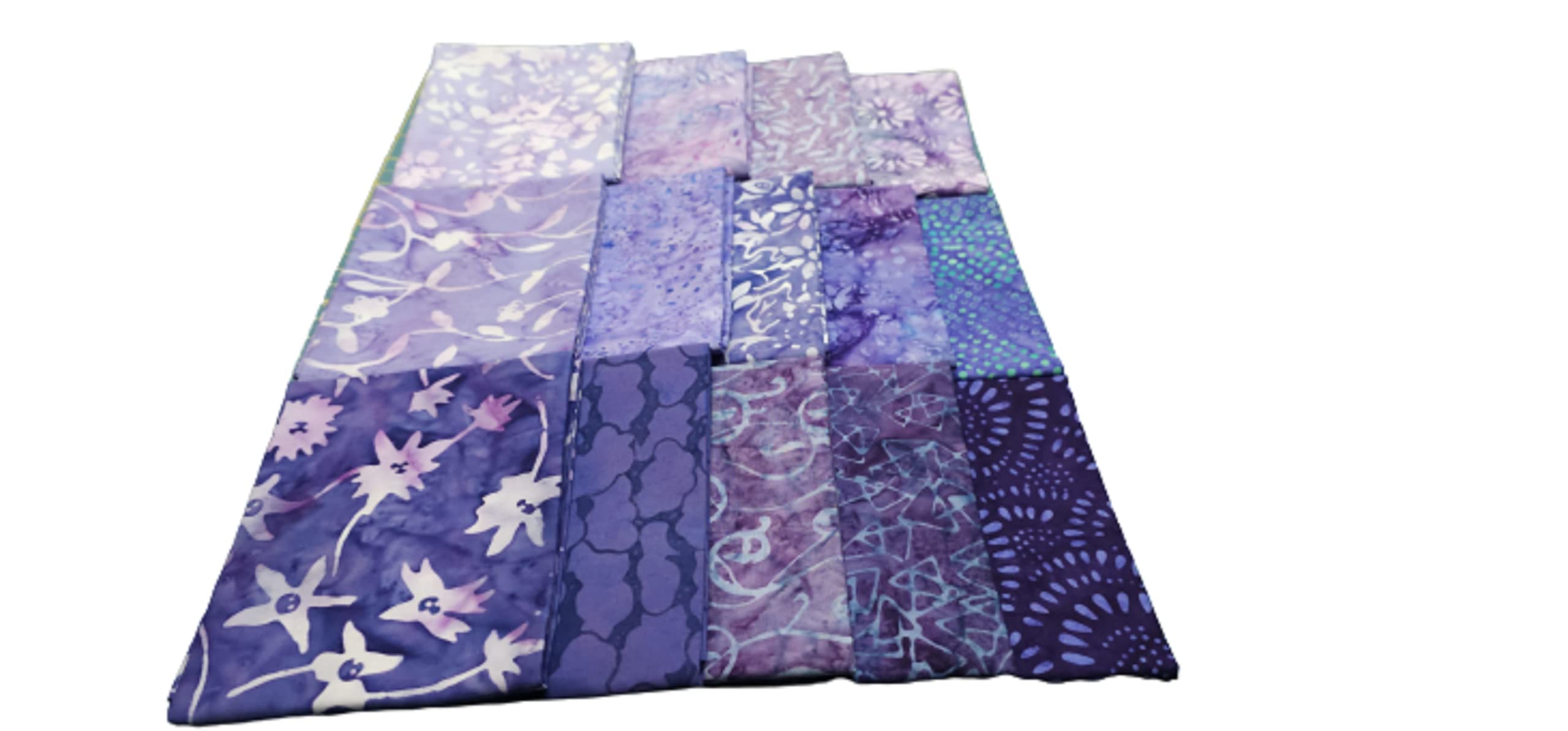 Java Batik Purples Fat Quarter Bundle - 14pcs - Handcut by Fuller Fabrics