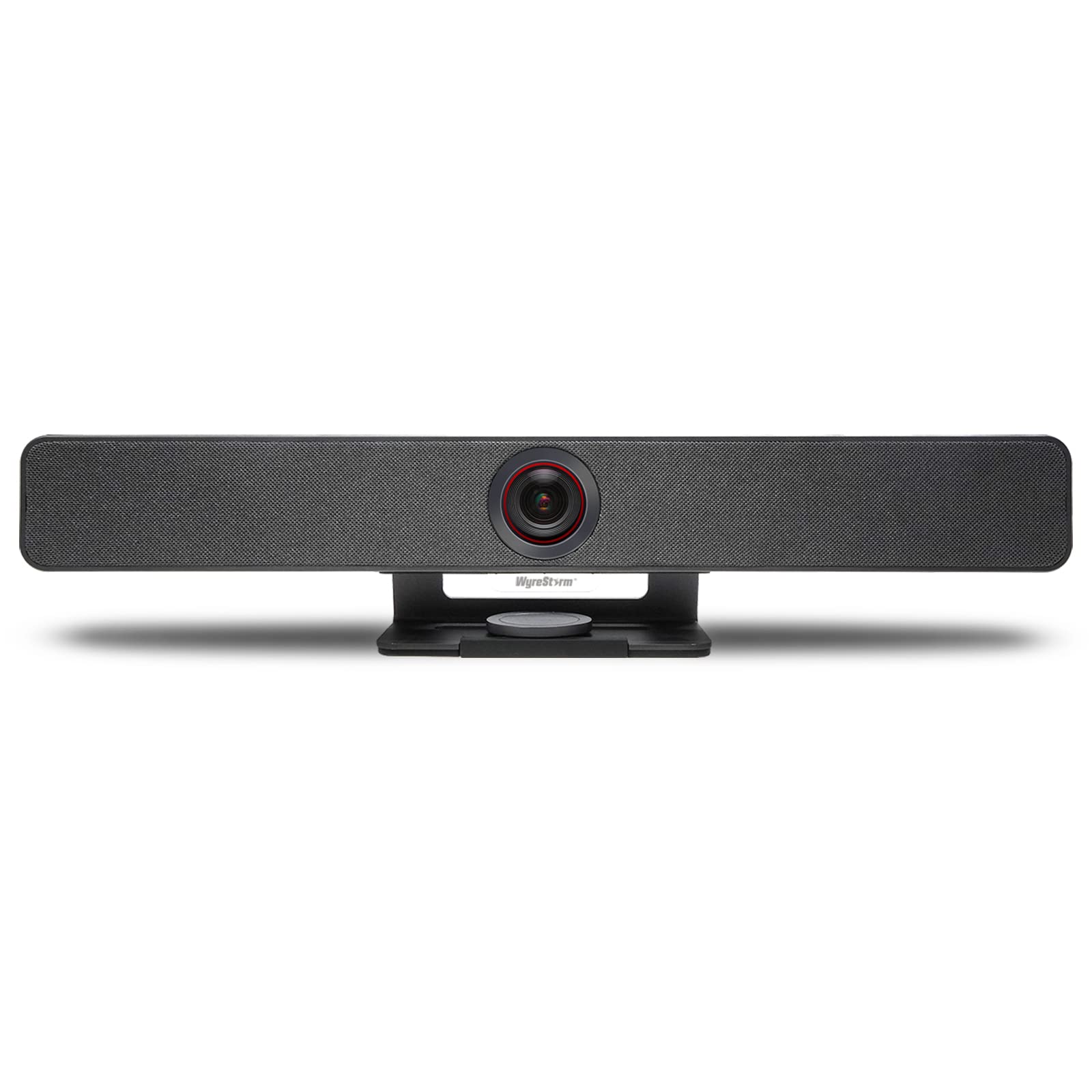 WYRESTORM Conference Room Camera System 120° FOV 4K Webcam with Auto Framing, Presenter/Speaker Tracking, Video Bar 3.5mm Audio Out Dual Stereo Speakers, Cascaded Mics Up to 3 Times for Various Room