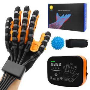 KELTEROOM Rehabilitation Robot Gloves, Upgrade Hemiplegia Hand Stroke Recovery Equipment, Finger Exerciser & Hand Strengthener Physical Therapy Equipment (Color: Left hand,Size: Large)